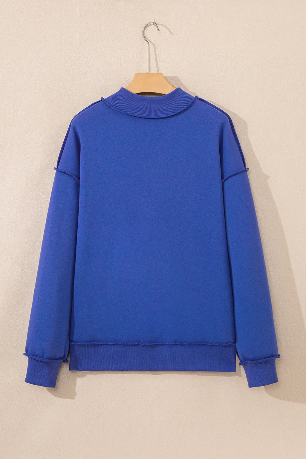 Dark Blue Mock Neck Reversible USA/America Graphic Sweatshirt