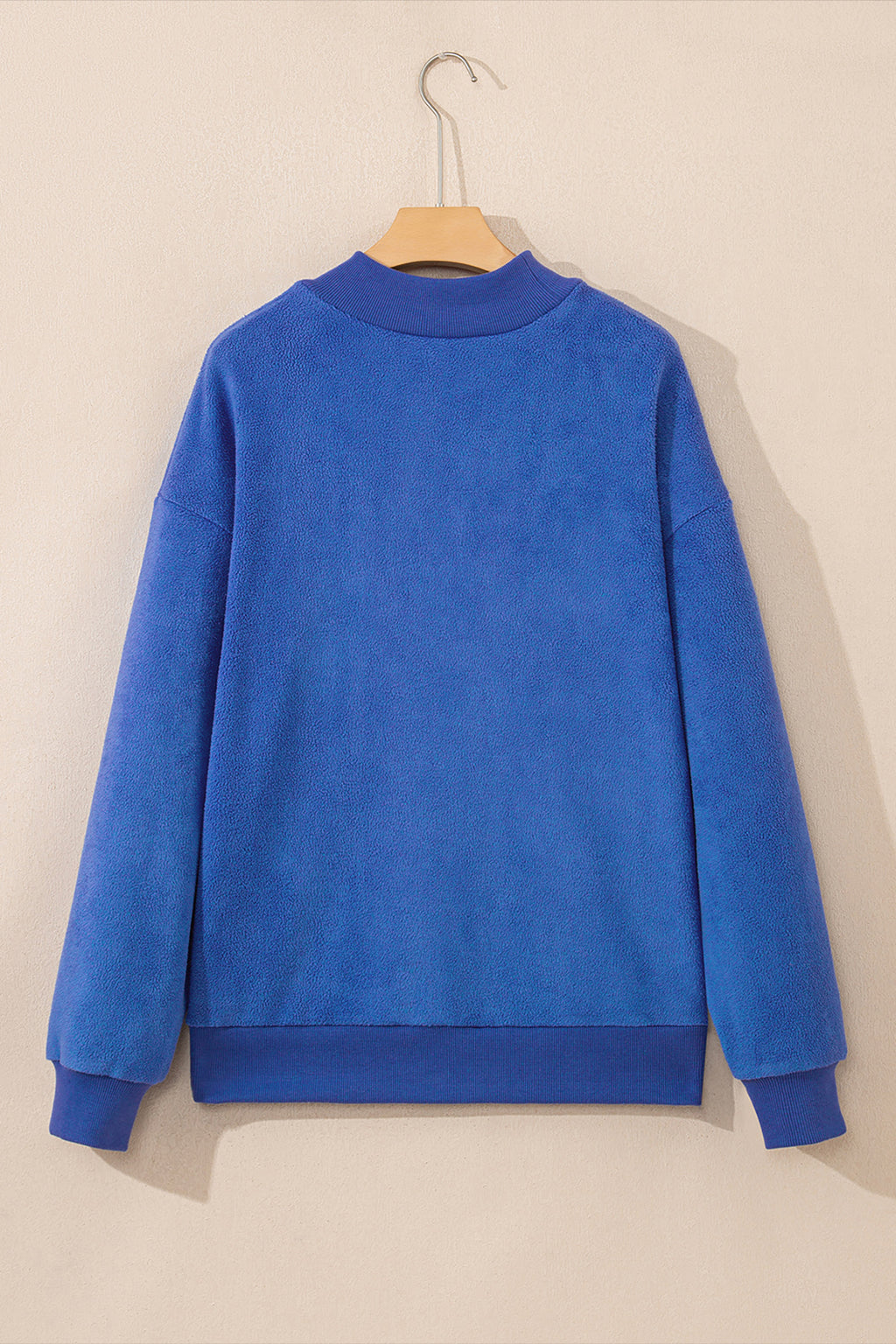 Dark Blue Mock Neck Reversible USA/America Graphic Sweatshirt